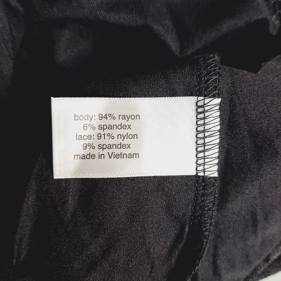 3 X$20 NWT Lane Bryant Sleeveless Black Top Lace Trim Neckline Size 18/20 - Picture 7 of 7